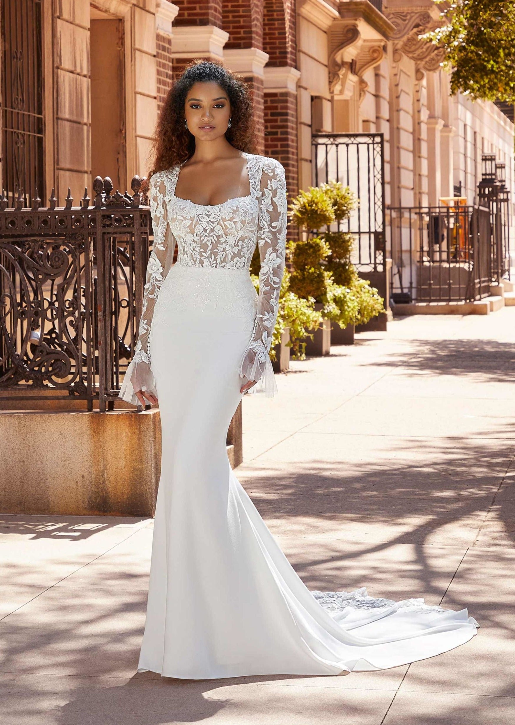 long sleeve fitted wedding dress